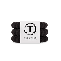 Jet Black Large Nylon Hair Ties