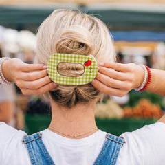 Locally Grown Large Flat Round Hair Clip