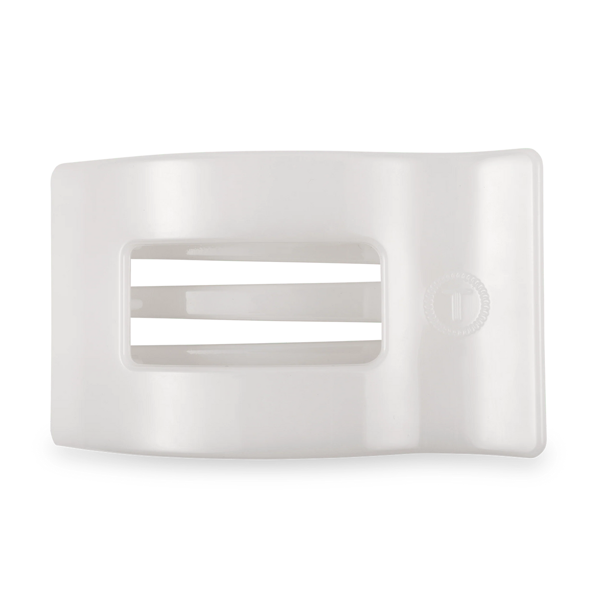 Coconut White Large Flat Rectangle Hair Clip