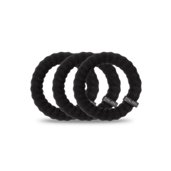 Jet Black Large Nylon Hair Ties