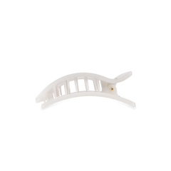 Coconut White Small Flat Rectangle Hair Clip