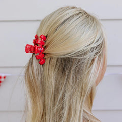 USA Classic Red Small Claw Clip