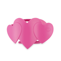Pink Heart to Heart Medium Flat Hair Clip