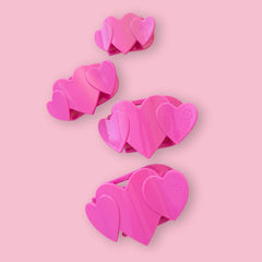Pink Heart to Heart Small Flat Hair Clip