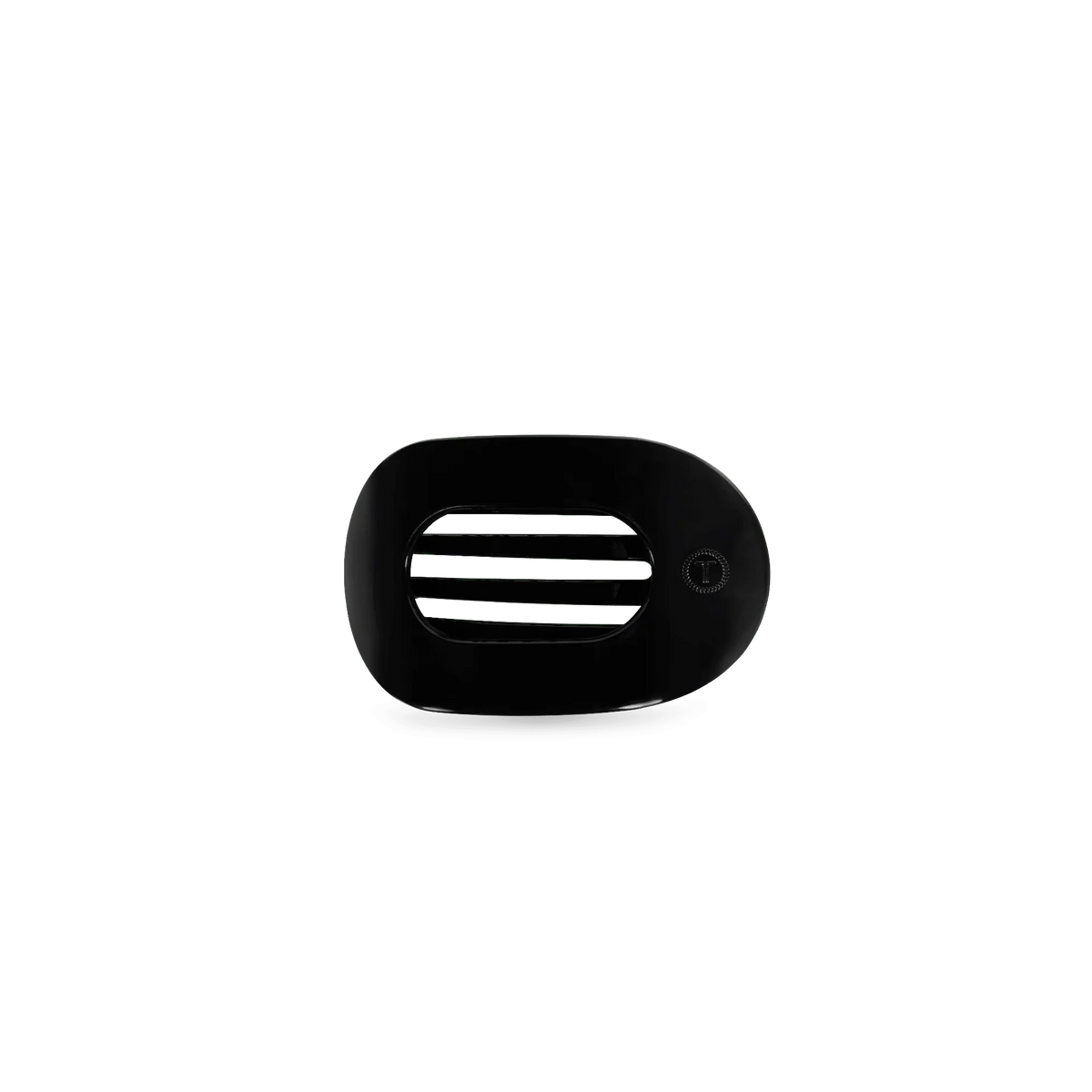 Jet Black Tiny Flat Round Clip