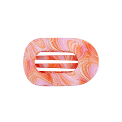 Just Keep Swimming Medium Flat Round Hair Clip