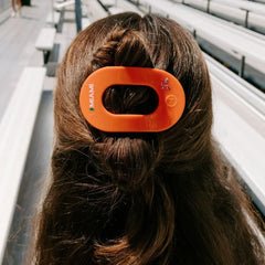 Go Canes! Medium Flat Round Hair Clip