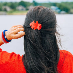 Red Shooting Star Small Flat Hair Clip