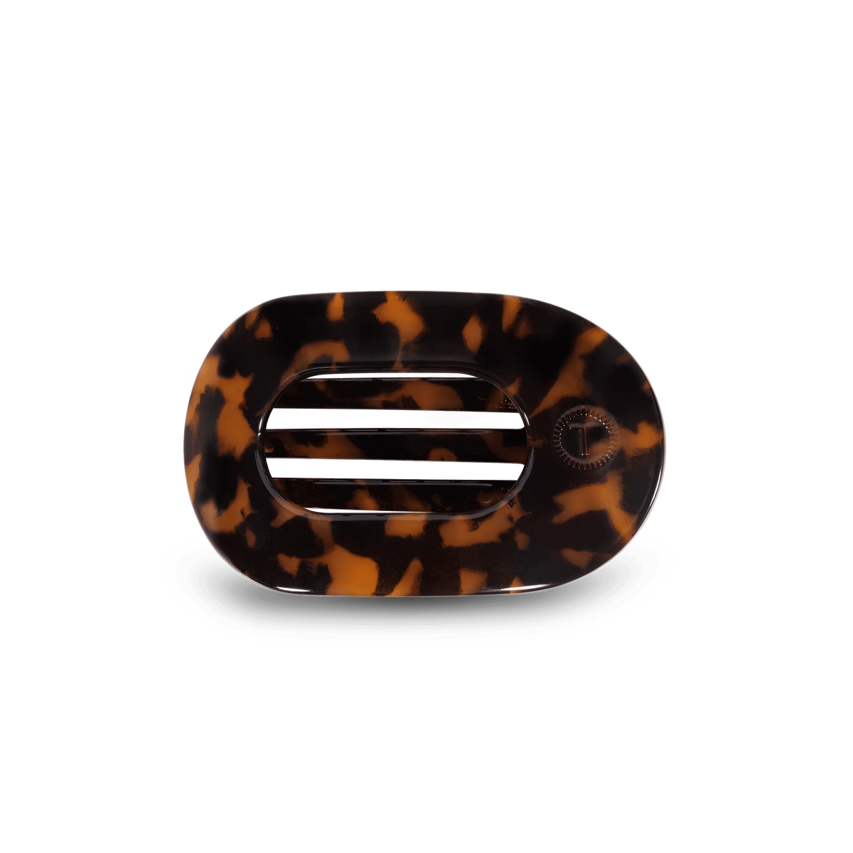 Tortoise Small Flat Round Hair Clip