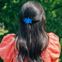 Blue Shooting Star Tiny Flat Hair Clip