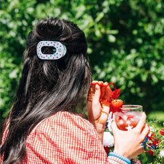 United We Sparkle Small Flat Round Hair Clip