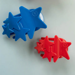 Red Shooting Star Tiny Flat Hair Clip