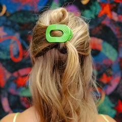Glow For It Tiny Flat Round Hair Clip