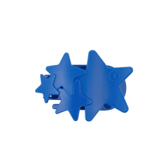 Blue Shooting Star Medium Flat Hair Clip