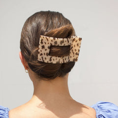 Blonde Tortoise Large Flat Rectangle Hair Clip