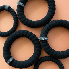 Jet Black Large Nylon Hair Ties