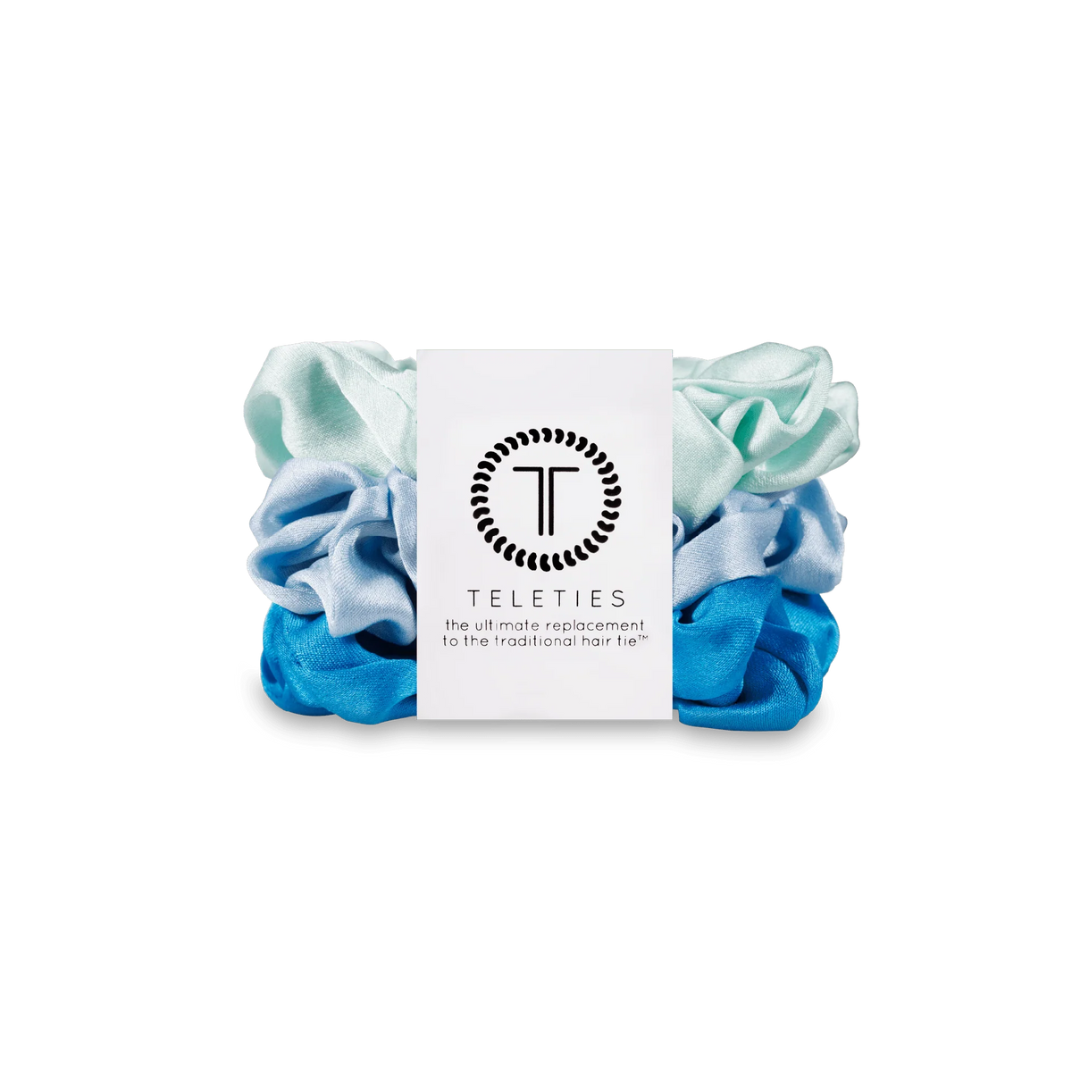 Blue My Mind Small Silk Scrunchies