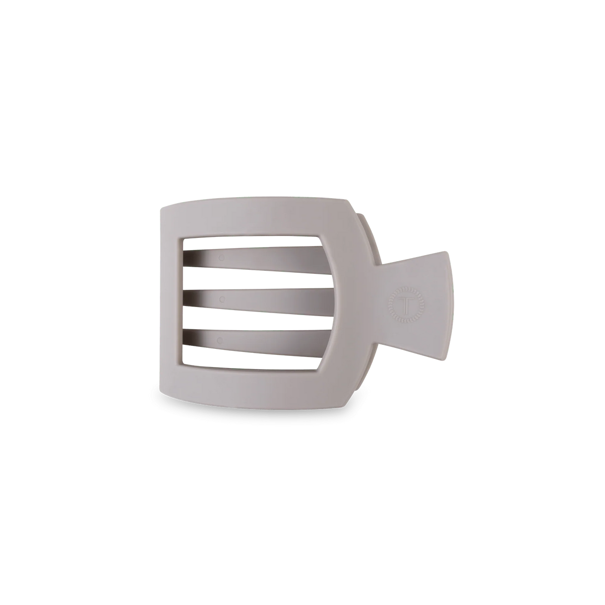 Silver Flames Small Flat Square Hair Clip