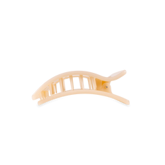 Almond Beige Small Flat Rectangle Hair Clip