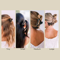 Open Almond Beige Small Claw Hair Clip