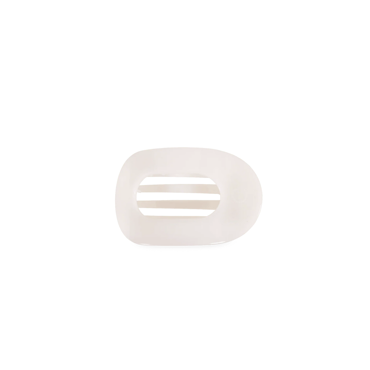 Coconut White Tiny Flat Round Clip