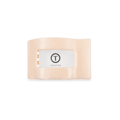 Almond Beige Small Flat Rectangle Hair Clip