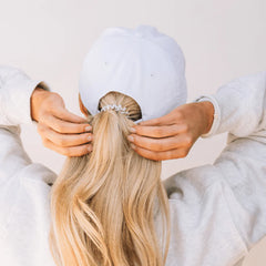 Nice Hair Ball Cap - White