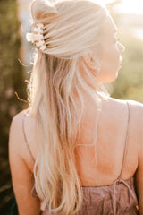 Classic Almond Beige Small Claw Clip