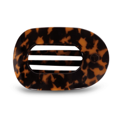 Tortoise Large Flat Round Hair Clip