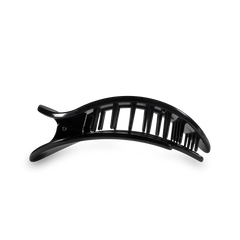 Jet Black Medium Flat Round Hair Clip