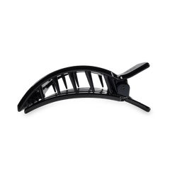 Jet Black Medium Flat Square Hair Clip