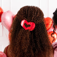 Red Heart Medium Flat Hair Clip