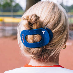 Texas Rangers Large Flat Round Hair Clip
