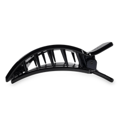 Jet Black Large Flat Square Hair Clip